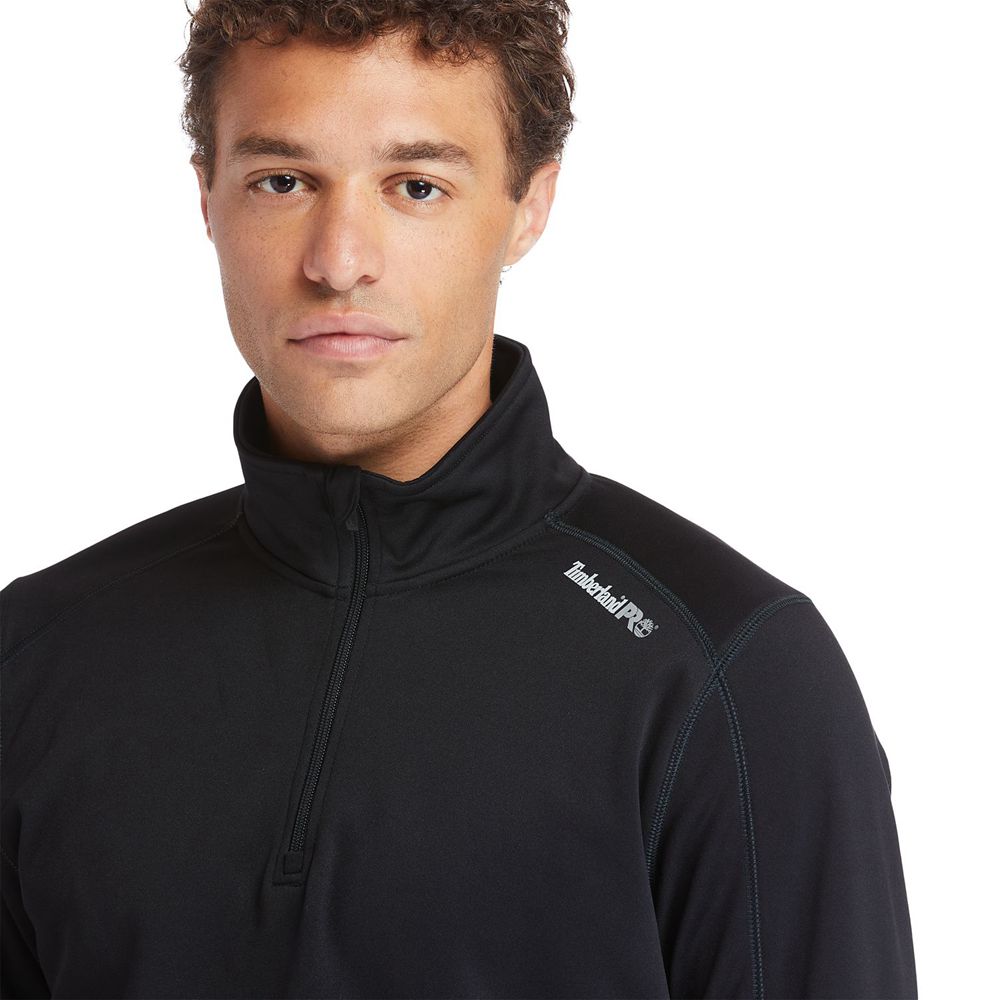 Sudadera Timberland Argentina Hombre - Pro® Understory Quarter-Zip Fleece - Negras - ANZDTU-342